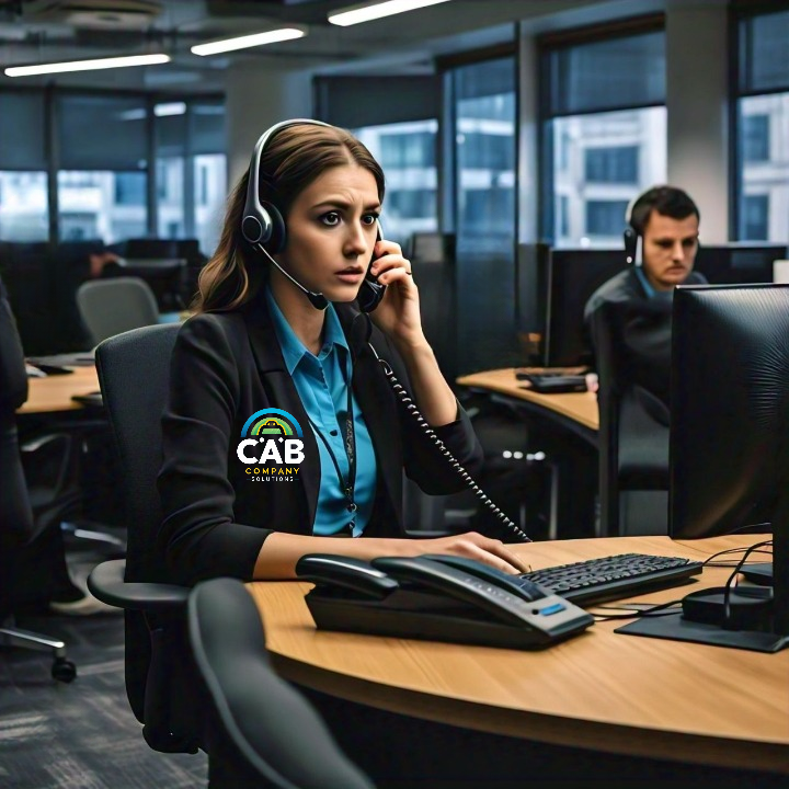 AI-powered call center solution for managing peak call volumes in the UK taxi industry.